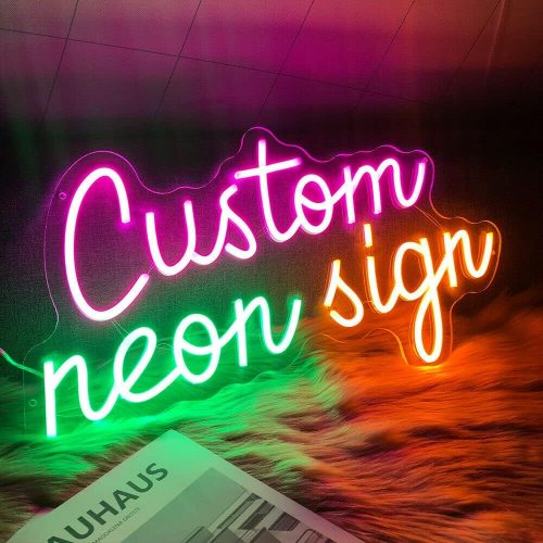 Enseigne lumineuse, lettre effet neon
