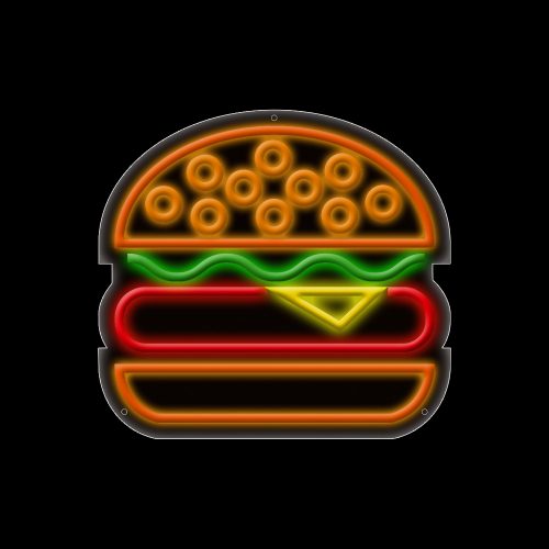 Burger en Neon